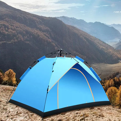 Double-Decker Automatic Tent for camping and outdoor travel, featuring automatic setup and waterproof design