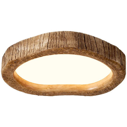 Wood grain finish ceiling lamp in New Chinese style with 220V LED light source for 10-15 m² bedrooms