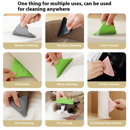 PTE plastic pet hair scraper comb for grooming cats, dogs and removing hair from fabrics.
