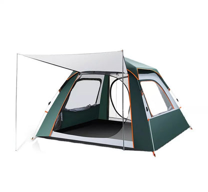 Foldable automatic thickening sunscreen camping tent with fiberglass poles for outdoor adventures