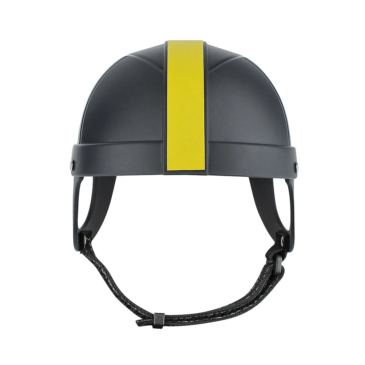 Pet motorcycle safety helmet in Black & Yellow colour with ABS shell construction