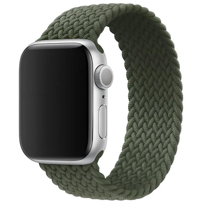 Elastic nylon braided watch strap in British lavender for Apple Watch, 38/40/41mm size with 120mm length fitting 130-140mm wrists