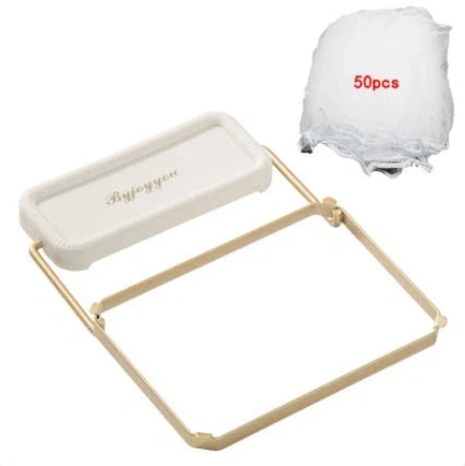 Foldable kitchen sink strainer with disposable mesh bags for waste management