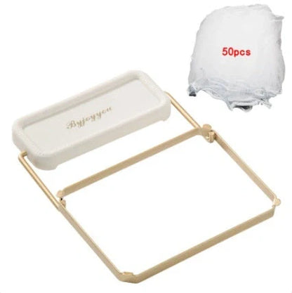 Foldable kitchen sink strainer with disposable mesh bags for waste management