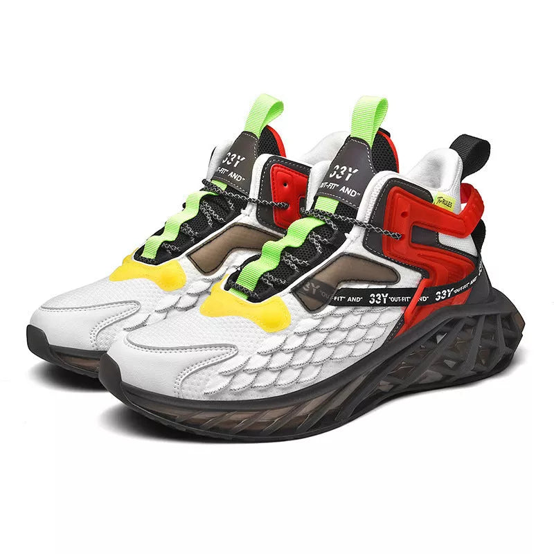 Korean Men's Sports Casual Shoes with breathable mesh upper and durable rubber sole