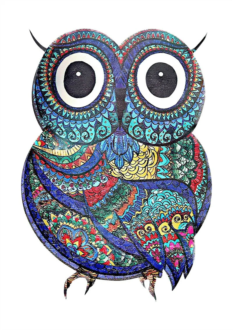 Colorful animal-shaped wooden jigsaw puzzles for kids, educational and fun