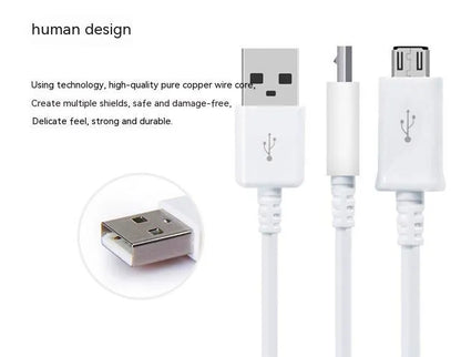 Black Android universal data cable with Micro USB connector and 1 metre length