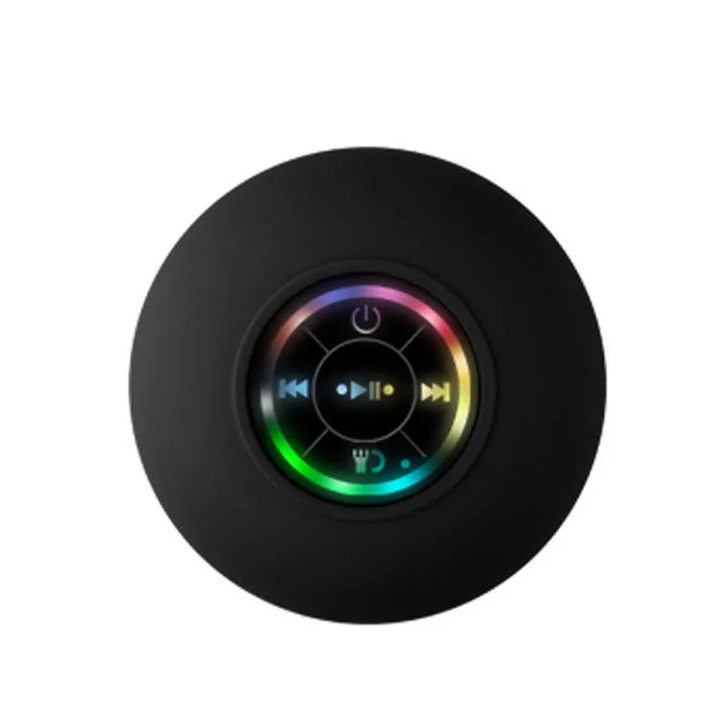 BTS07 large suction cup waterproof Bluetooth speaker in six colours: black, blue, green, red, white, yellow.