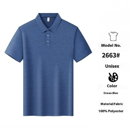 Men's solid colour seamless lapel acrylic T-shirt in slim fit with short sleeves