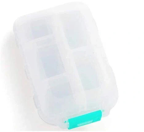 10-Grid Moisture-Proof Travel Pill Organizer in multiple colors for medication management