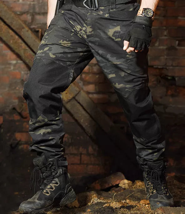 Quartermaster Camouflage Tactical Pants in dark night and CP camouflage patterns