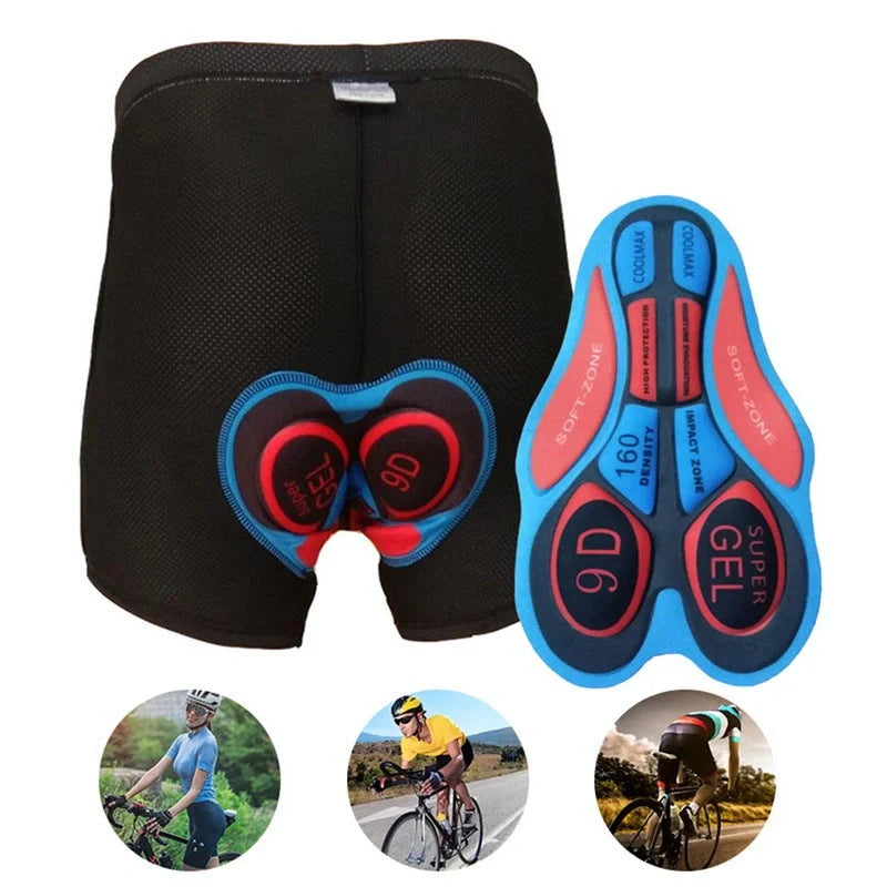 Cycling shorts with 3D shock-resistant gel pads for long-distance comfort