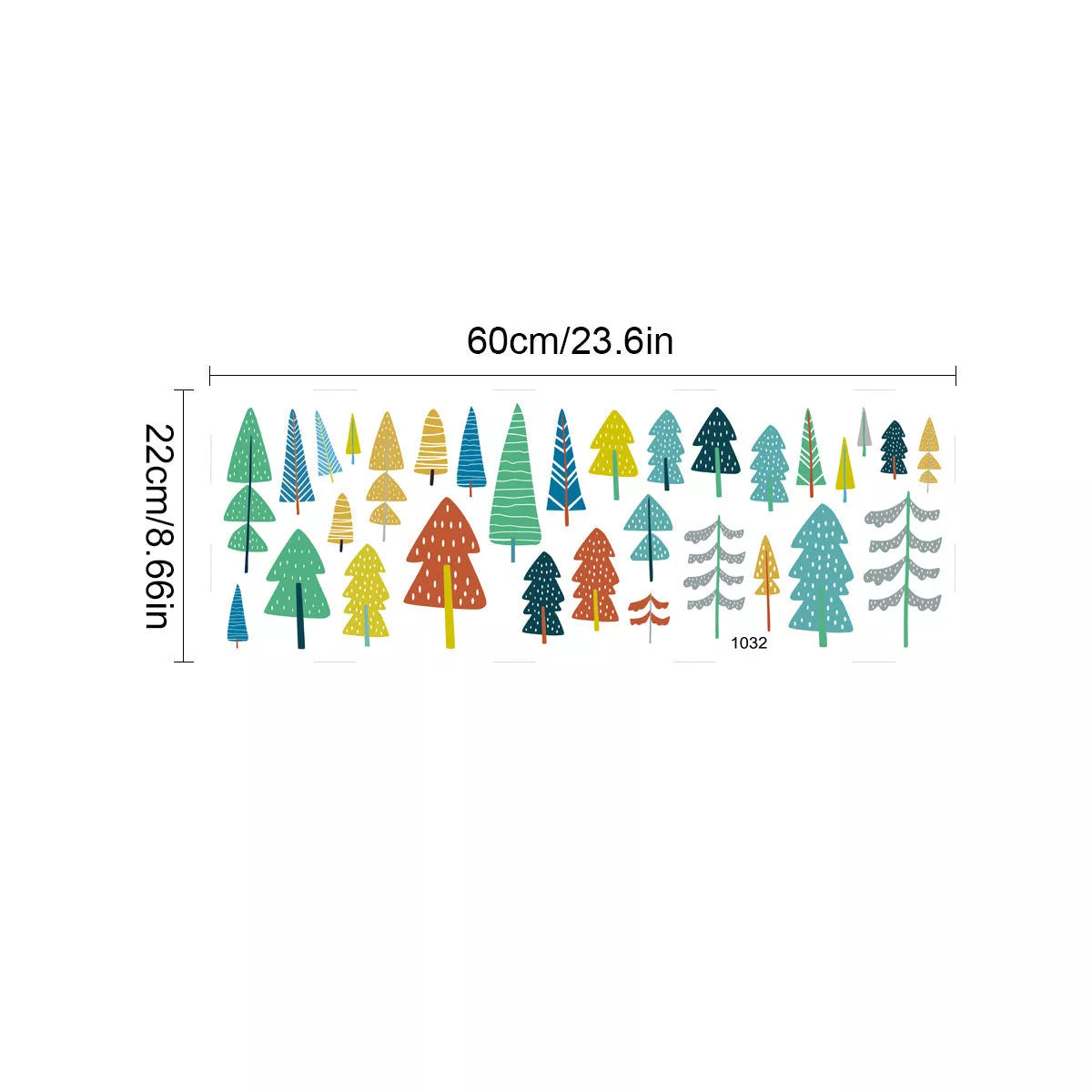 Cartoon 3D stereo wall sticker with vibrant colors, 60*22cm, for living room decoration