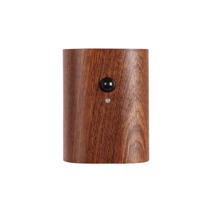 Solid wood pattern human body induction LED light, 73x56x28mm, in Sapele or Beech with warm white output