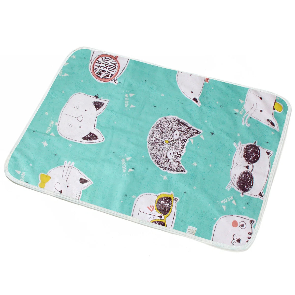 Cotton cartoon waterproof baby changing pad with multiple patterns