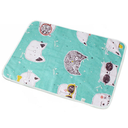 Cotton cartoon waterproof baby changing pad with multiple patterns