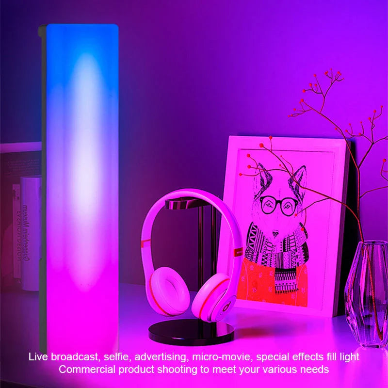 Vibrant RGB ambiance lamp with music-activated rhythm lighting for a dynamic, atmospheric effect in any living space