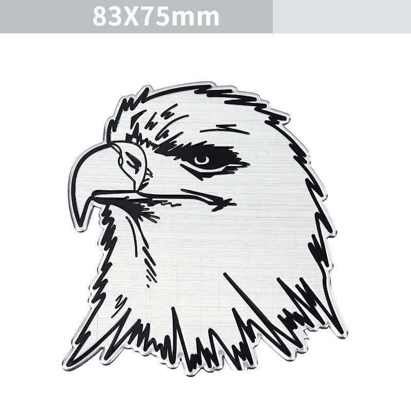 Aluminium car body badge sticker with lion design for vehicle exterior modification