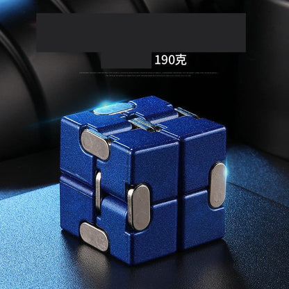 Infinity Cube decompression toy in zinc alloy with 360-degree rotation capability