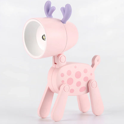 Hand-made mini night lamp with cartoon animal design in blue, measuring 33x55x80mm