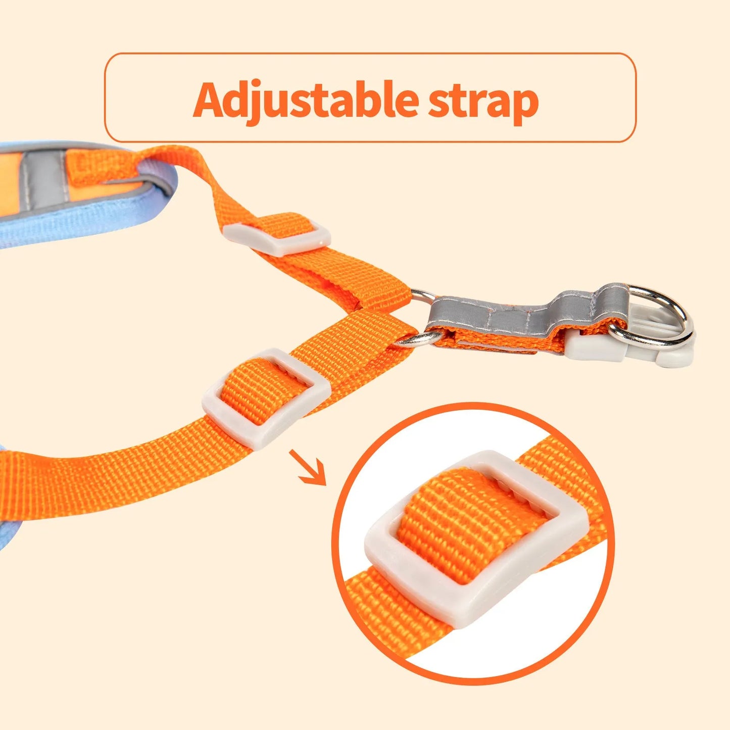 Adjustable dog harness with haulage rope attachment in multiple colour options