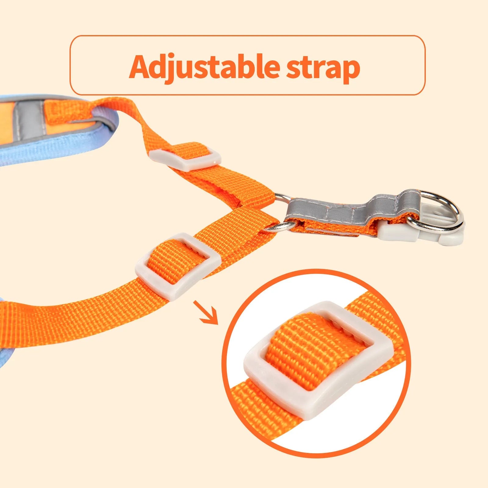 Adjustable dog harness with haulage rope attachment in multiple colour options