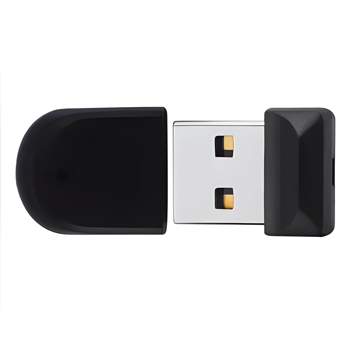 Black rotating cap USB flash drive for vehicles with waterproof shockproof design