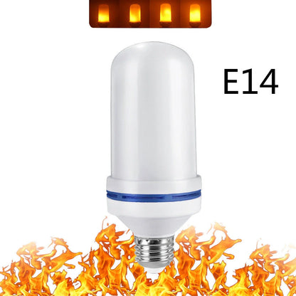 Flame-Flickering LED Bulb with Adjustable Intensity and Universal E27 Base for Cozy Ambiance