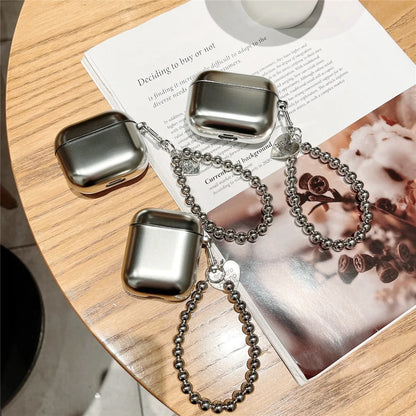 Matte electroplated TPU protective case for AirPods showing universal fit and scratch-resistant finish