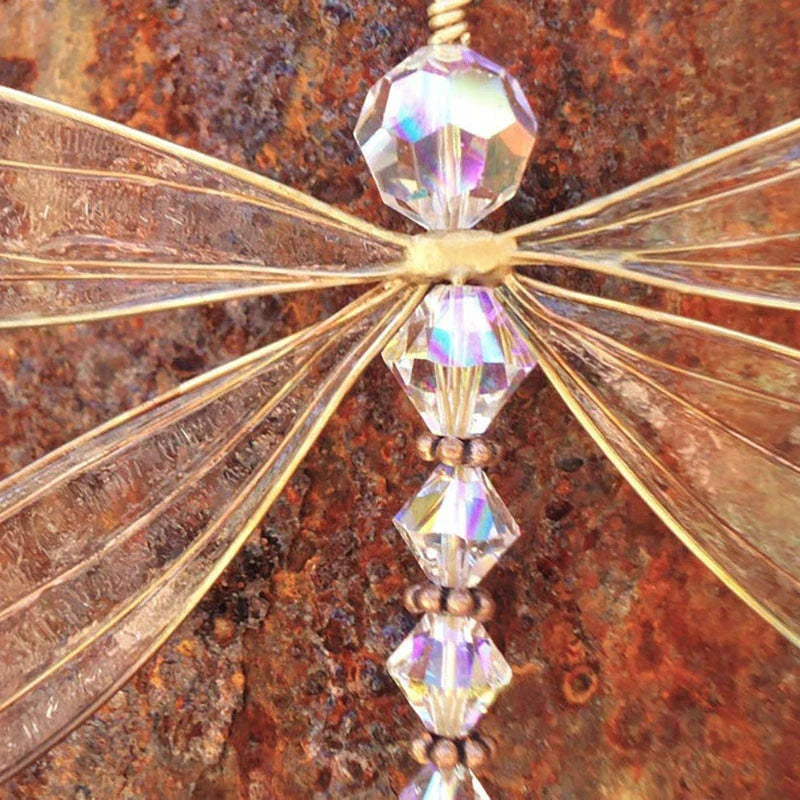 Radiant Dragonfly Crystal Suncatcher for Elegant Home Decor