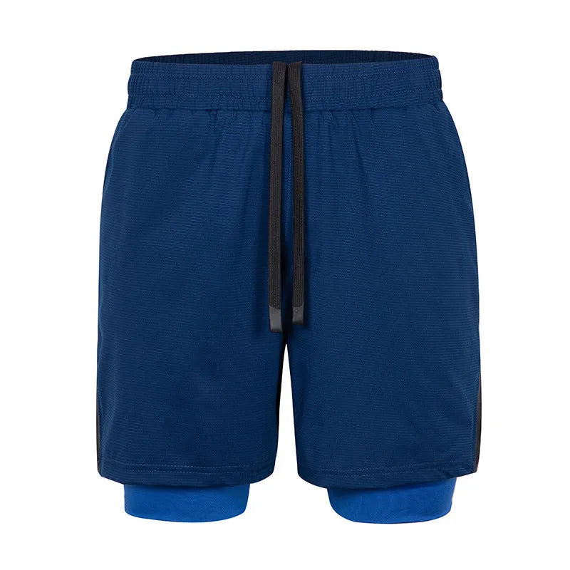 Men's quick-drying small plaid sports shorts in mid waist design available in six colours