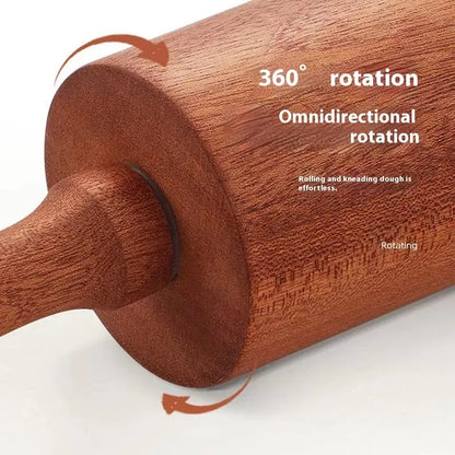 Wooden rolling pin in bronze colour, available in small or large size for baking and pastry rolling.