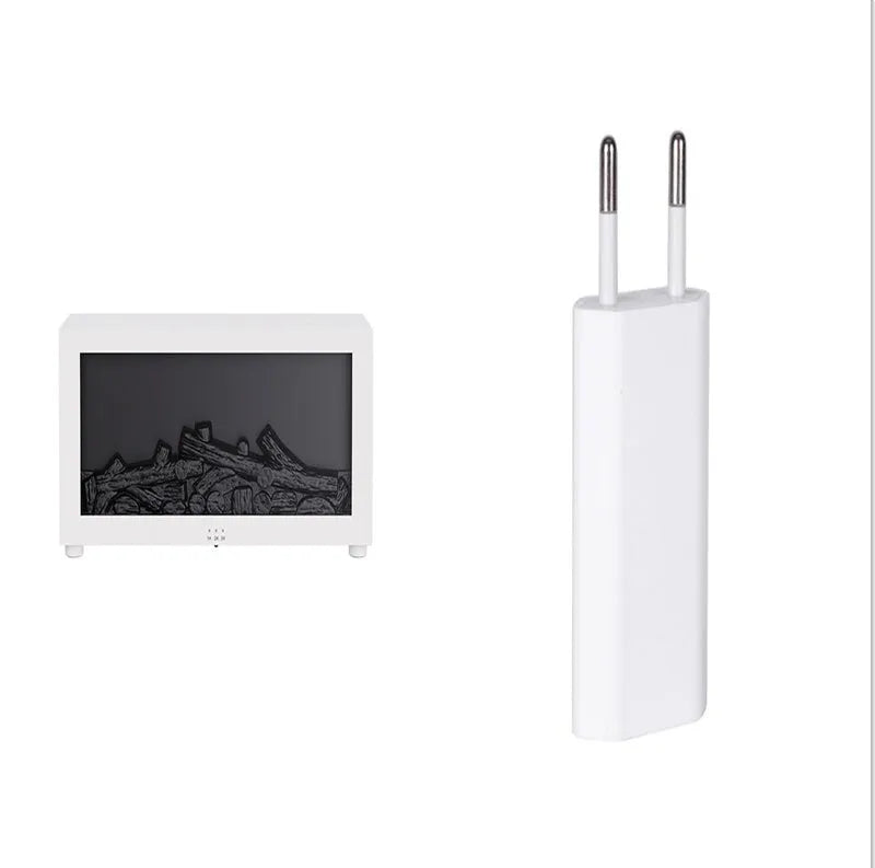 Square flame aromatherapy machine with 3D flame effect and 7 colour mood lights