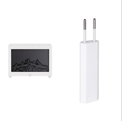 Square flame aromatherapy machine with 3D flame effect and 7 colour mood lights