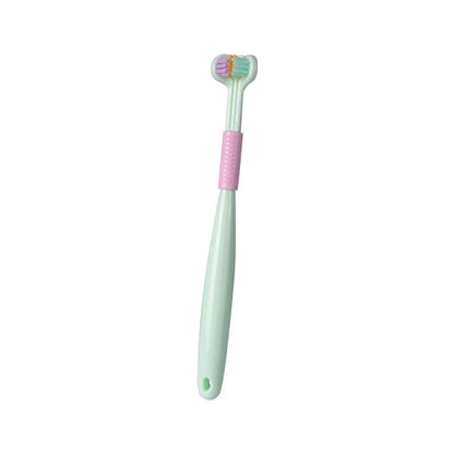 Soft Bristle Tri-Angle Toothbrush with customizable features for deep cleaning and travel convenience