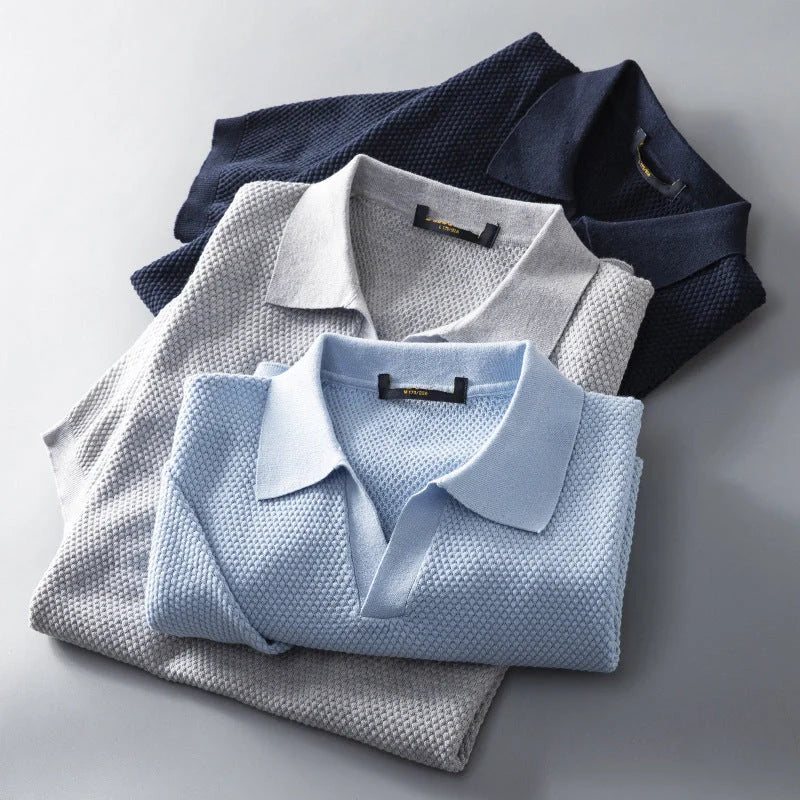 Men's premium cotton V-neck short sleeve top in various colors and sizes