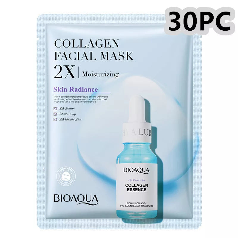 Collagen Face Mask with Hyaluronic Acid for deep skin hydration and firming