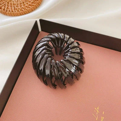 Velvet Bird's Nest Hair Ring Hairpin in various colors for stylish high ponytails