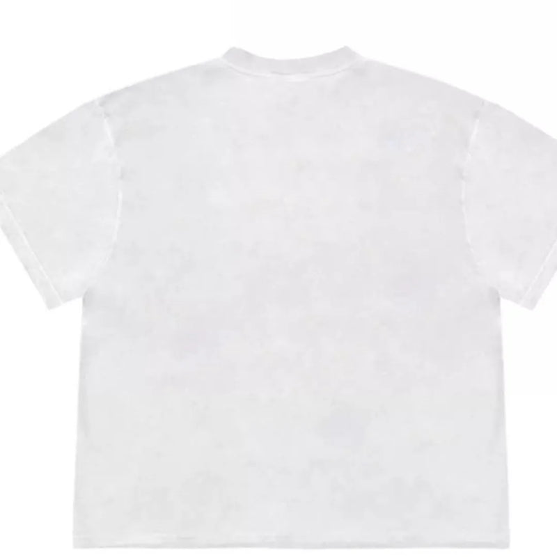 Short Sleeved T-shirt in Ice Oxygen Cotton Fabric with Blueberry Patchwork Plant Pattern, Loose Fit Round Neck Top for Daily Wear in Dark Coffee, Green, or White Colour