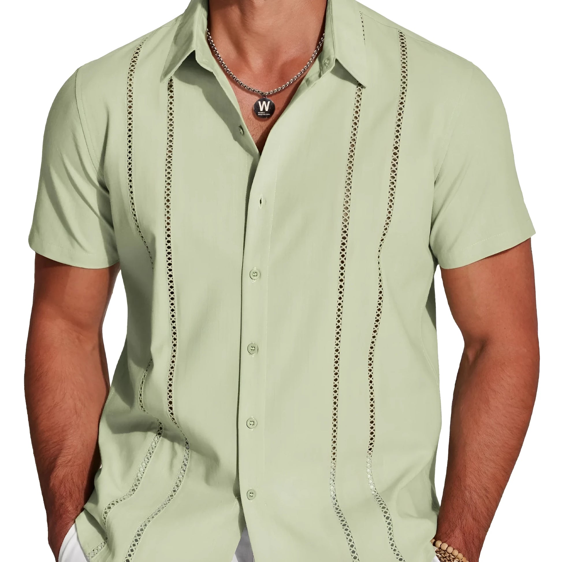 Men's slim fit Hawaiian short sleeve shirt with a colourful digital print pattern.