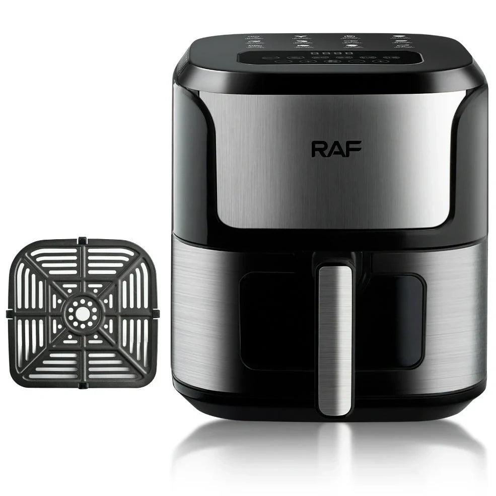 Multifunctional visual air fryer with transparent window and touch control panel