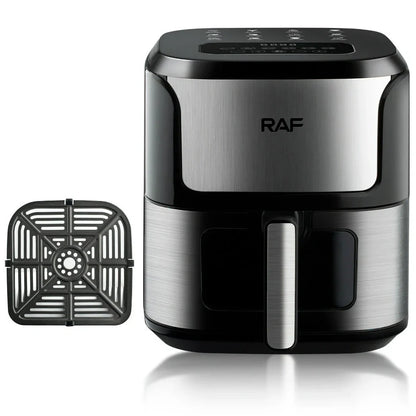 Multifunctional visual air fryer with transparent window and touch control panel