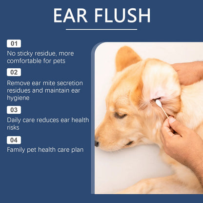100ml bottle of dogs and cats ear cleaner for gentle earwax removal in pet care