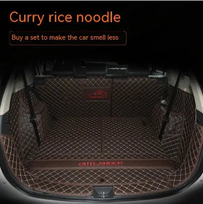 Mitsubishi Outlander custom boot liner with 3D edges and non-slip TPE XPE surface