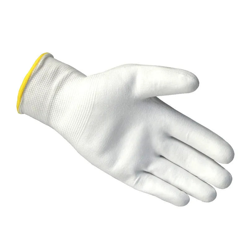 PU-coated labour gloves in size L or M with 24cm length, offering enhanced dexterity and a breathable fit for handling small components and light assembly work