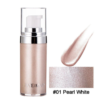 Liquid highlighter makeup bottle with 20ml capacity for face and body application
