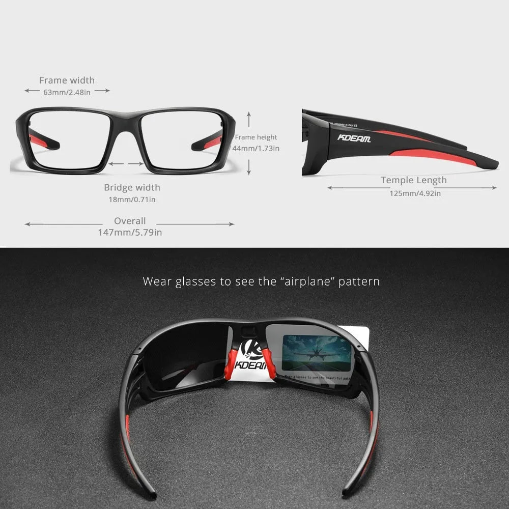 Ultralight polarised sports sunglasses with TR90 frame and TAC lenses in multiple colour options.