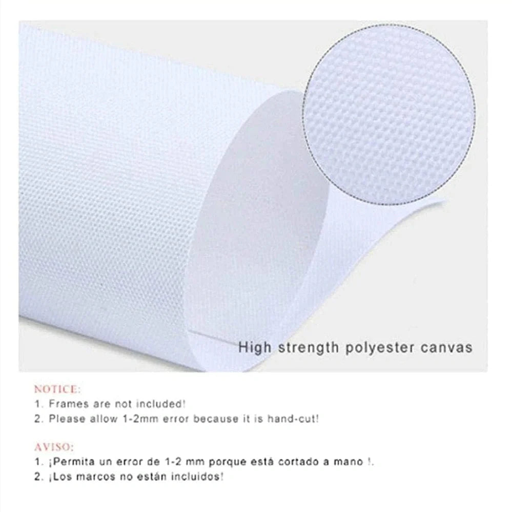 Canvas wall art with oil painting reproduction using water-based pigment ink on stretched canvas