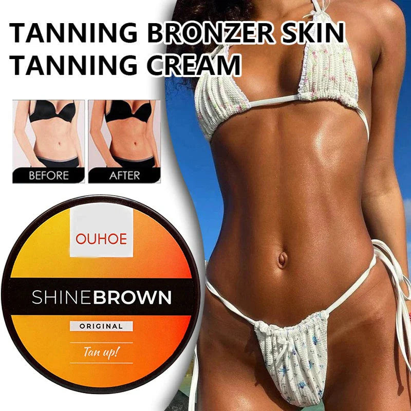 Luxury tanning gel infused with aloe vera and wheat extracts for a natural, hydrating sunless bronzing effect