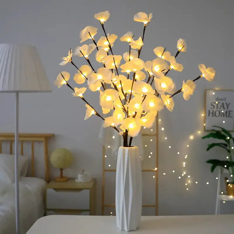 65 cm pink phalaenopsis branch decorative light with 20 LEDs and battery operation